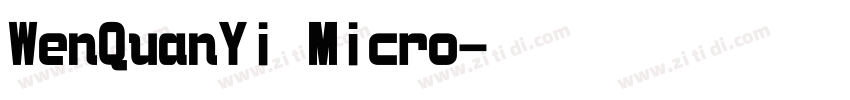 WenQuanYi Micro字体转换